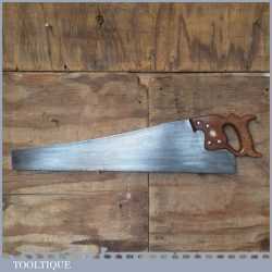 Vintage Sheffield Warranted Superior 26” Cross Cut Saw 6 TPI - Sharpened Refurbished