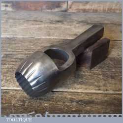Vintage 1 ¼″ Saddlers Leatherworking Cast Steel Serrated Rosette Punch - Good Condition