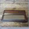 Vintage 8” x 2” Fine Grit Oil Stone In Mahogany Wooden Box - Lapped Flat