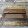 Vintage 8” x 2” India Combination Oil Stone In Mahogany Box - Good Condition