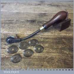 Vintage T Dixon & Sons Leatherworkers Shoulder Pricking Wheel - 7 Various Sized Wheels