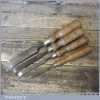 4 No: Vintage (5/32”, 3/8”, 1/2” & 1”) firmer chisels