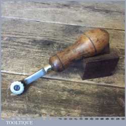 Vintage Leatherworking No: 6 Fudge Wheel Beech Handle - Good Condition