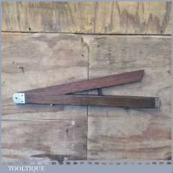 Rare Antique Mahogany And Brass Shipwrights 24” Bevel - Good Condition
