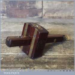 Vintage Wm Marples Rosewood And Brass Mortice Gauge - Good Condition