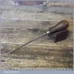 Vintage Saddlers Leatherworking Awl Rosewood Handle - For Cabinet Scrapers