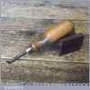 Unusual Leatherworking Hole Punch Beech Wood Brass Handle