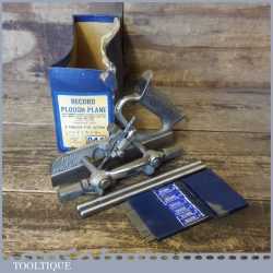 Vintage Record No: 044 Plough Plane With 8 Cutters - Refurbished
