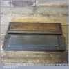 Vintage 8 3/8” x 2” Natural Turkey Oil Stone In Mahogany Box - Good Condition