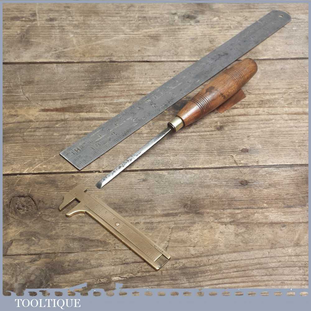 Vintage 1/4" Wide Flat Carving Chisel By J B ADDIS