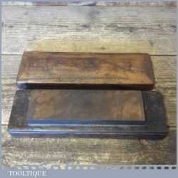 Vintage 6 ½ x 2” Washita Oil Stone In Wooden Box - Good Condition