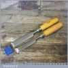 2 No: Vintage Marples 1¼” & 1½” Bevel Edged Paring Chisels - Boxwood Handles