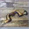 Rare Antique Joseph Cooper 1855 Beech Wood Brace - Brass Inlay Ebony Knob