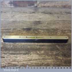 Vintage Edward Preston & Sons Ebony Brass 10” Boat Level - Good Condition