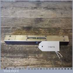 Antique Rosewood Heavy Brass 9” Level Original Clear Bubble - Good Condition