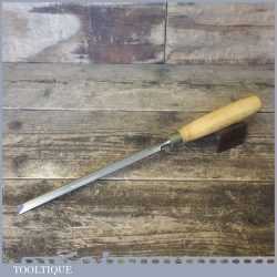Vintage Wm Marples 1/2” Pattern Makers Bevel Edge Paring Chisel - Boxwood Handle