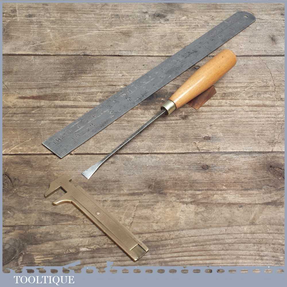 Vintage Forged Steel Carving Chisel by Marples & Sons - Sharpened & Honed