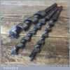 3 No: Carpenters Auger Twist Bits Heavy Duty Drill 7/16” 5/8” & 25 mm - Good Condition