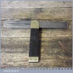 Vintage Carpenters Rosewood And Brass 9” Sliding Bevel - Good Condition