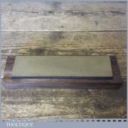 Vintage 8” x 2” Washita Oil Stone On Pine Wood Base - Good Condition