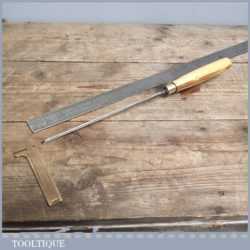 Vintage Forged Steel Carving Chisel By HERO - Sharpened & Honed