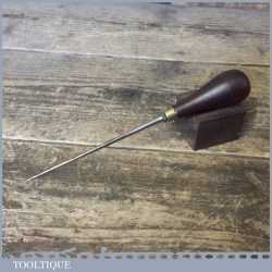Vintage Saddler’s Leatherworking Awl Hardwood Handle - Good Condition