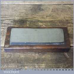 Vintage 5” x 1 ½” Charnley Forrest Natural Honing Stone Pine Base - Good Condition