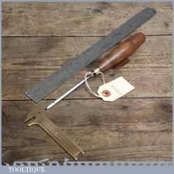 Vintage Forged Steel Carving Chisel By J B ADDIS - Old Carpenters Tool