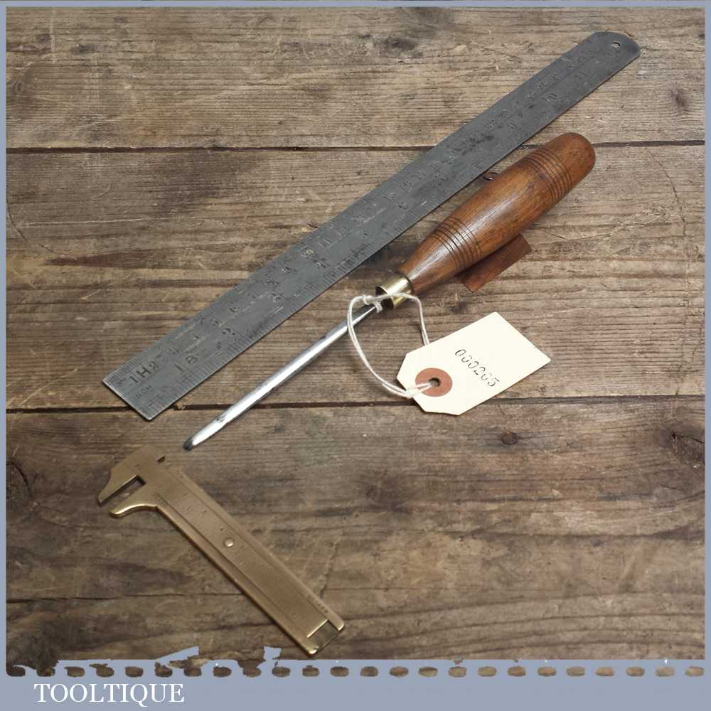 Vintage Forged Steel Carving Chisel By J B ADDIS - Old Carpenters Tool