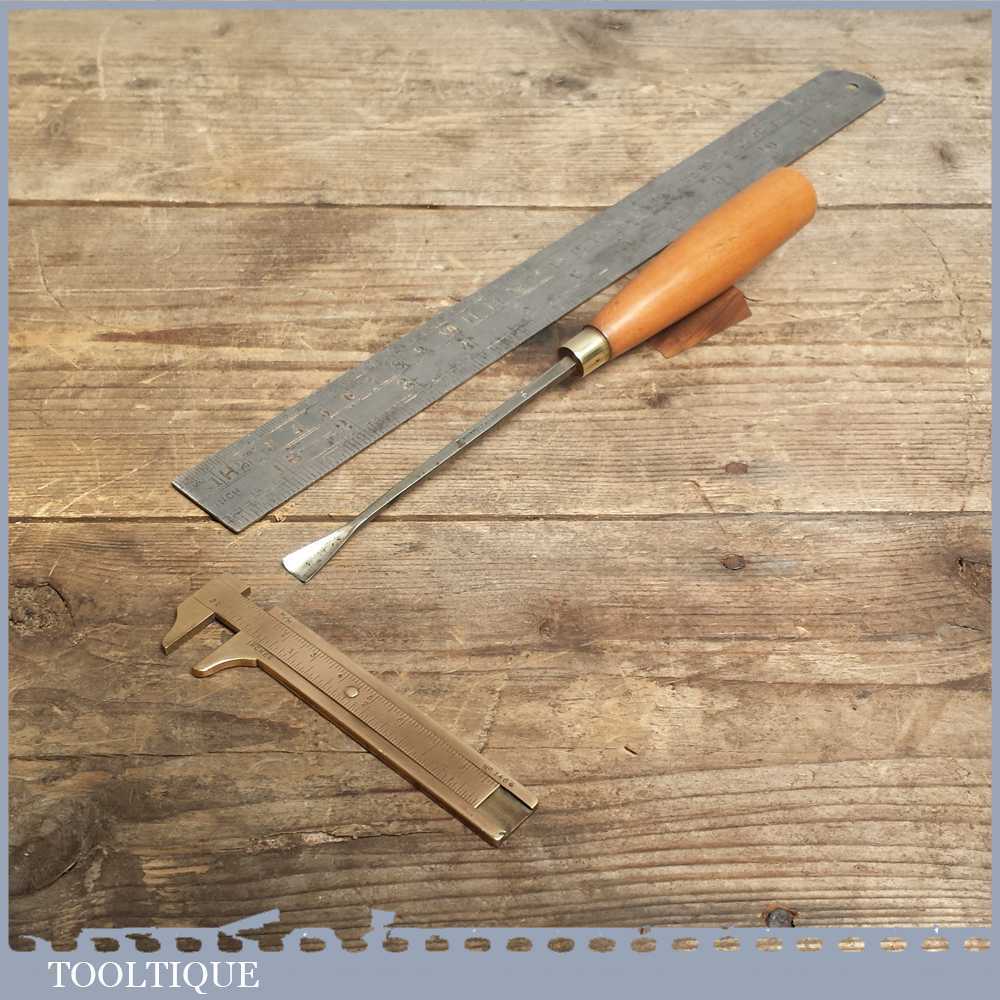 Vintage Forged Steel Carving Chisel By Marples & Sons - Sharpened and Honed