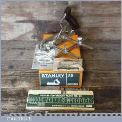 Vintage Boxed Stanley No: 50 Combination Plough Plane - Almost New Condition