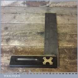 Vintage I Sorby Carpenters Rosewood Brass 12” Try Square - Good Condition