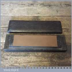 Vintage 7” x 2” Medium Grit India Oil Stone Box - Good Condition
