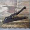 Scarce 12” Vintage Plumbers Cast Iron Quick Release Bench Pipe Vice