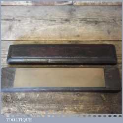 Vintage 9" X 2" Medium Grit Oil Stone In Box - Good Condition