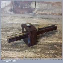 Vintage Robinson Hall Rosewood Brass Mortice Gauge - Good Condition