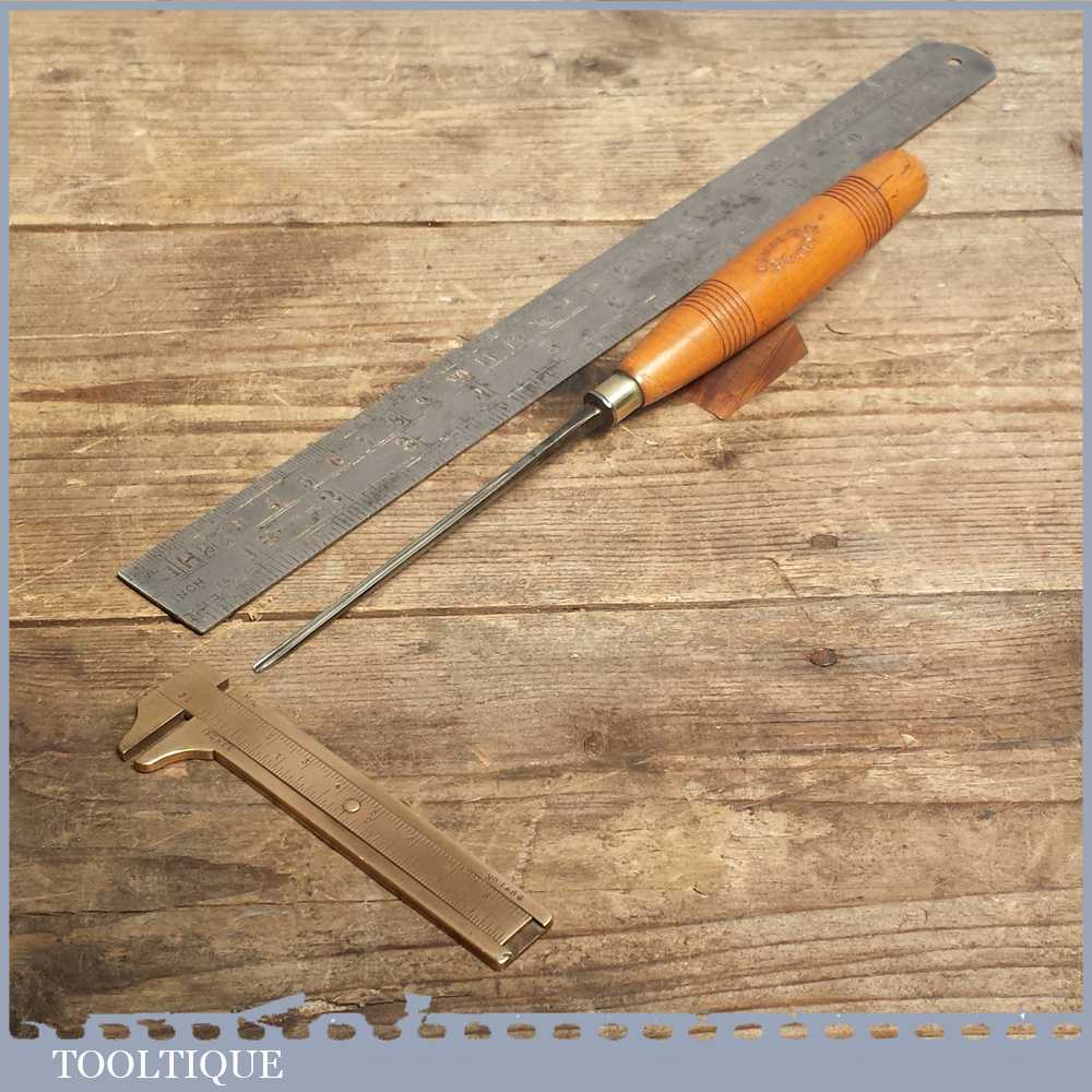 Vintage Forged Steel Carving Chisel By C HILL - Sharpened and Honed