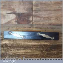Vintage Ebony And Brass 15” Long Parallel Rule - Good Condition