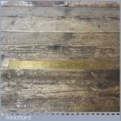 Vintage C W Russell And Son 12” Brass Measuring Ruler - Good Condition