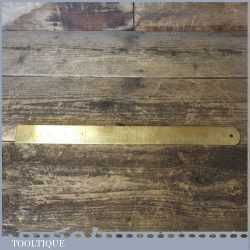 Vintage C W Russell And Son 12” Brass Measuring Ruler - Good Condition