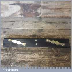 Vintage Ebony And Brass 15” Long Parallel Rule - Good Condition