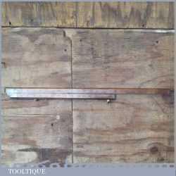 Vintage Heggie & Co Glasgow Boxwood Brass 27” Folding Roofing Square & Ruler