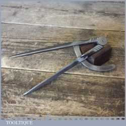 Antique 7 ½” Leatherworking Square Leg Steel Dividers Blacksmiths Made