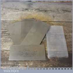 4 No: Vintage Spring Steel Cabinet Scraper Blades - Good Condition