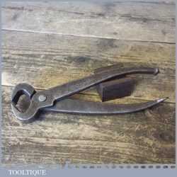 Antique A Ridge & Sons Sheffield Forged 9” Upholsterers Tack Lifting Pincers