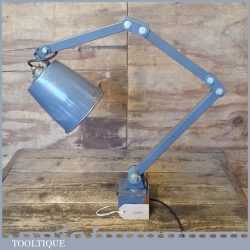 Vintage Mid Century Machinists Steel Anglepoise Lamp - Electrically Inspected