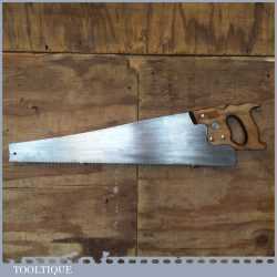 T8897 - Vintage 24” Henry Disston Canada 6 TPI cross cut panel hand saw