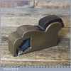 Antique Steel Soled Gunmetal Bullnose Plane Rosewood Wedge - Good Condition