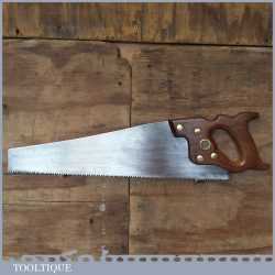 Vintage 19” Henry Disston Philadelphia D8 Cross Cut Panel Saw 5 TPI - Sharpened