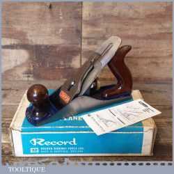 Superb Vintage Record No: 04 Smoothing Plane Still In Original Box